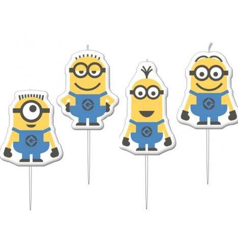Minions Mini Figurine Candles (Pack of 4) £3.49
